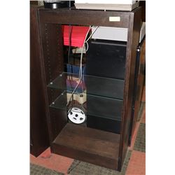 OAK & GLASS BOOKSHELF