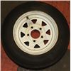 Image 1 : TRAILER TIRE -12 INCH X 5INCH - 5 BOLT HOLE