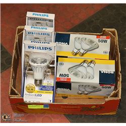 LOT OF LIGHT BULBS