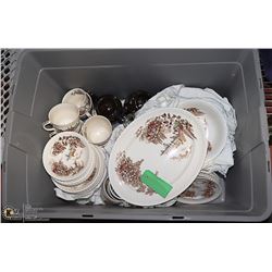 ANTIQUE ENGLISH CHINA DINNERWARE SET