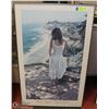 Image 1 : STEVE HANKS FRAMED PICTURE- "WOMAN BY OCEAN"