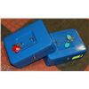 Image 1 : 2 BLUE CASH BOXES WITH KEYS