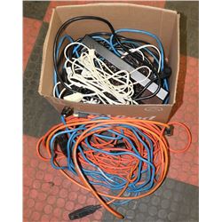 BOX OF EXTENSION CORDS