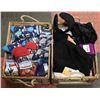 Image 1 : 2 WOODEN CRATES WITH GOODLUCK SCARVES, SOCKS &