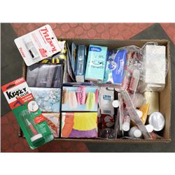 BOX OF NEW OTC PHARMACY TYPE ITEMS