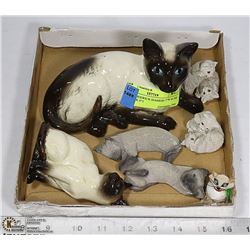 LARGE BESWICK SIAMESE 7"W & SM BESWICK 4"T