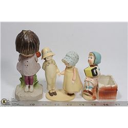 3 HOLLY HOBBIE MOPPETS OCCUPIED JAPAN FIGURES
