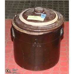H.B. & L. LIDDED CROCK