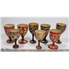 Image 1 : COLLECTION OF HAND PAINTED EGG CUPS