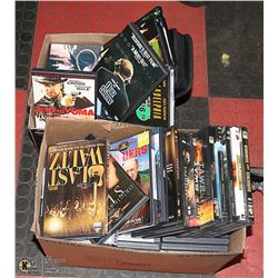 2 BOXES OF DVD'S