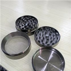 GUNMETAL HERBS, TOBACCO & SPICE GRINDER ZINC ALLOY