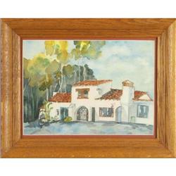 Landscape, watercolor entitled ?Spanish #1027420