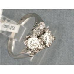 Art Deco Dimizo Platinum Moi et Toi Ring #1027548