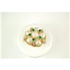 Image 1 : 14K GOLD RING PEARLS w EMERALDS IMPRESSIVE! #1027662