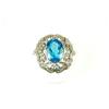 Image 1 : ANTIQUE Style Ring BLUE TOPAZ 14 CTS! w #1027666