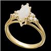 Image 1 : 14k GOLD RING OPAL AND DIAMONDS #1027676