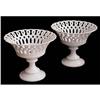 Image 1 : Reticulated Pair of Compotes / Footed Bowls #1027771