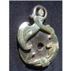 Image 1 : Green jade carving featuring a hydra on a round#1027806