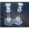 Pair of crystal Val St. Lambert candle holders #1027811