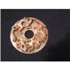 Image 1 : Han period white jade Bi disk with 3 dragons #1027832