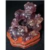 Image 1 : Antique amethyst carving with dragons #1027886