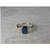 Stunning Estate 14K WG Sapphire Diamond Ring #1038296