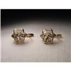 Rare Estate 14K Pink Rose Gold Diamond Earrings#1038312
