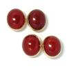 Image 1 : 14Kt and Carnelian Cufflinks, Larter&Sons #1038360