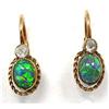 Image 1 : Austrian Earrings with black Opal #1038449