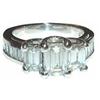 Image 1 : 3 carat diamond ring PLATINUM emerald #1038474