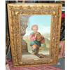 Italian Signed Oil on canvas boy  #1038534