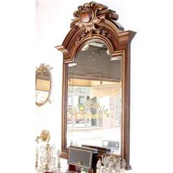 Massive Mahogany  hand carved mirror #1038593