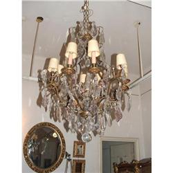 12L  bronze crystal Versailles chandelier #1038611