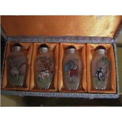 set of 4 Snuff Bottle hand painted on the #1045000