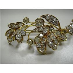  BRANCH SHAPE BROOCH  W/ OLD CUT DIAMONDS #1045147