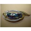 Image 1 : PLAT. & Y. GOLD PENDANT W/BLACK OPAL & DIAMONDS#1045149