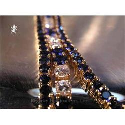 RHJ Tiny Tennis Bracelet in Synthetic sapphires#1045163