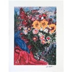 Chagall   Bouquet with Village #1045196