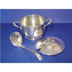 Silver 3 Piece Serving Dish Figural Lid #1045283