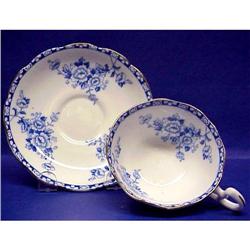 BLUE / WHITE CHINA CUP & SAUCER #4 #1045291