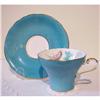 Image 1 : Aynsley China Turquoise Cup & Saucer Hand #1045320