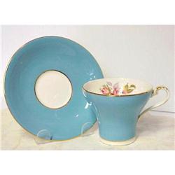 DECO Aynsley China Cup & Saucer Turquoise #1045321