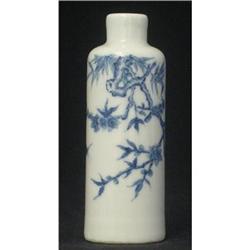 19th century Blue and White snuff bottle #1045365