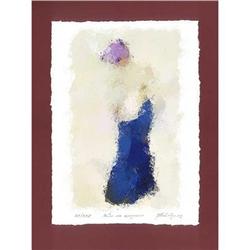  Lady on a Walk  - Colour L.E. Lithography #1045387