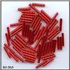 Image 1 : 2000 VINT SILVER LINED RED TUBE GLASS BEADS #1045426