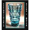 Image 1 : ART DECO CUT AQUA CRYSTAL SGND VASE MOSER? #3 #1045494