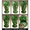 Image 1 : CZECH SCHLEVOGT MALACHITE GLASS VASE / INGRID #1045500