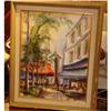 Image 1 : Exceptional Paris Street Scene, Oil on Board #1045669