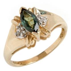 Green Sapphire and Diamond Ring #1045683