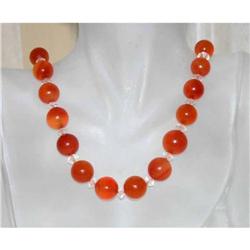 Antique Art Deco Natural Carnelian Necklace #1045701